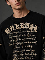 PREMIUM BOXY FIT GRAPHIC WAFFLE T-SHIRT – BLACK