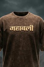 Mahabali Hanuman Oversized Acid Wash T-Shirt | Premium 240 GSM Cotton | TRENDWEAR