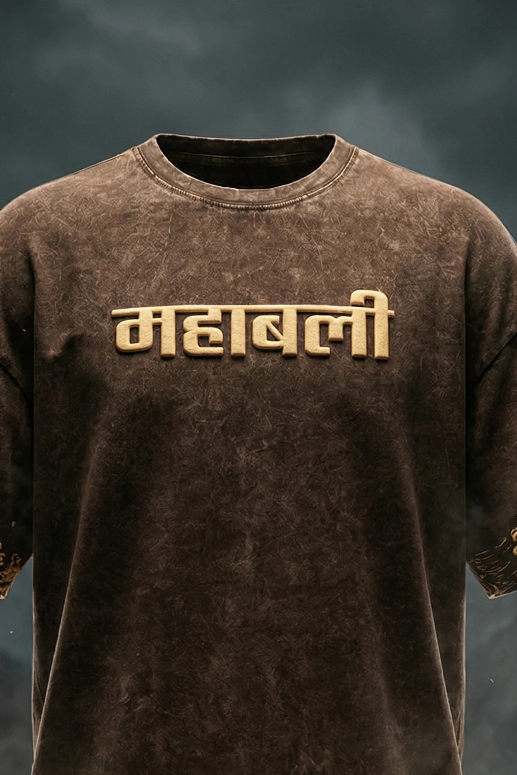Mahabali Hanuman Oversized Acid Wash T-Shirt | Premium 240 GSM Cotton | TRENDWEAR