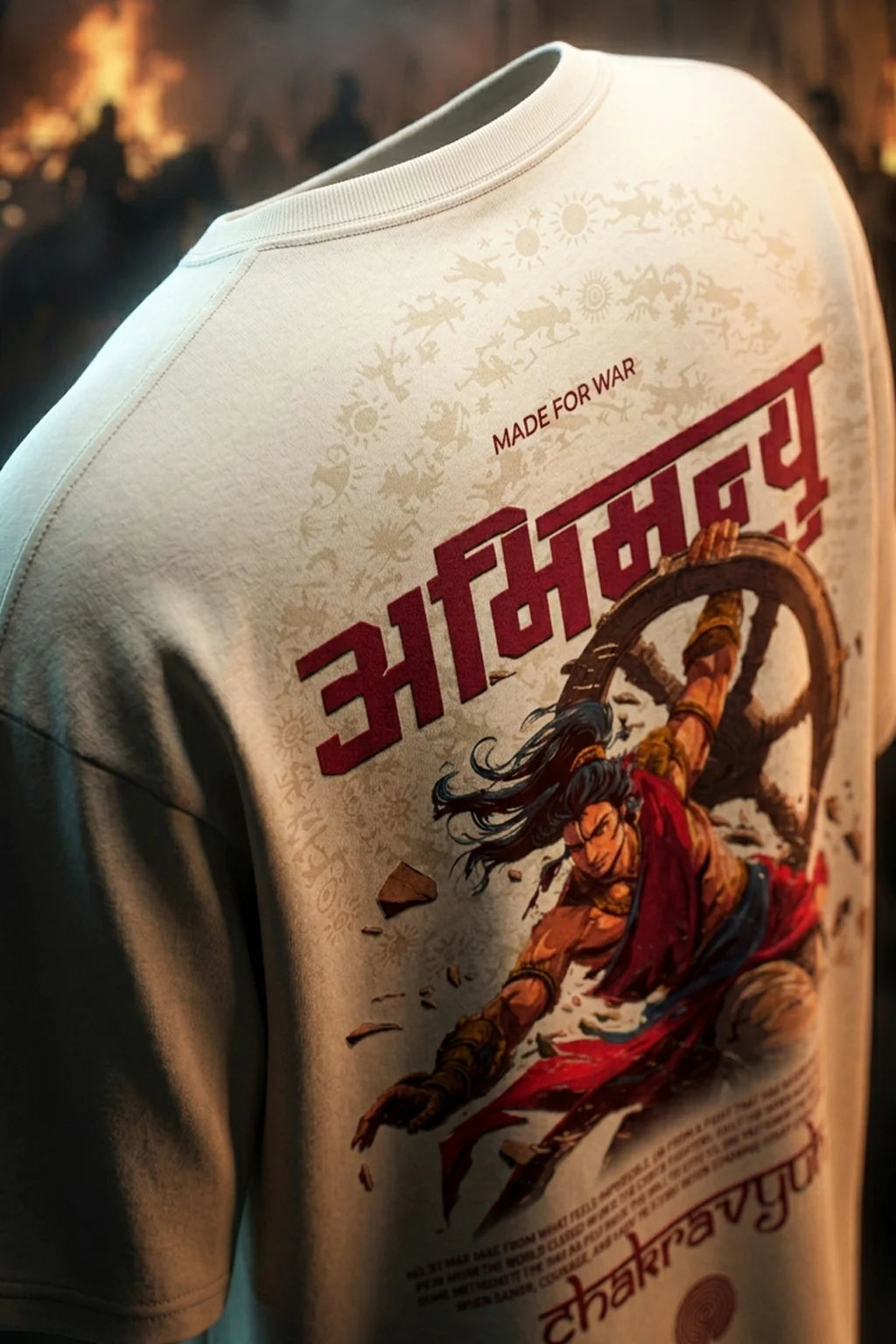 अभिमन्यु Swanwhite Printed Exclusive T-shirt Epic Collection