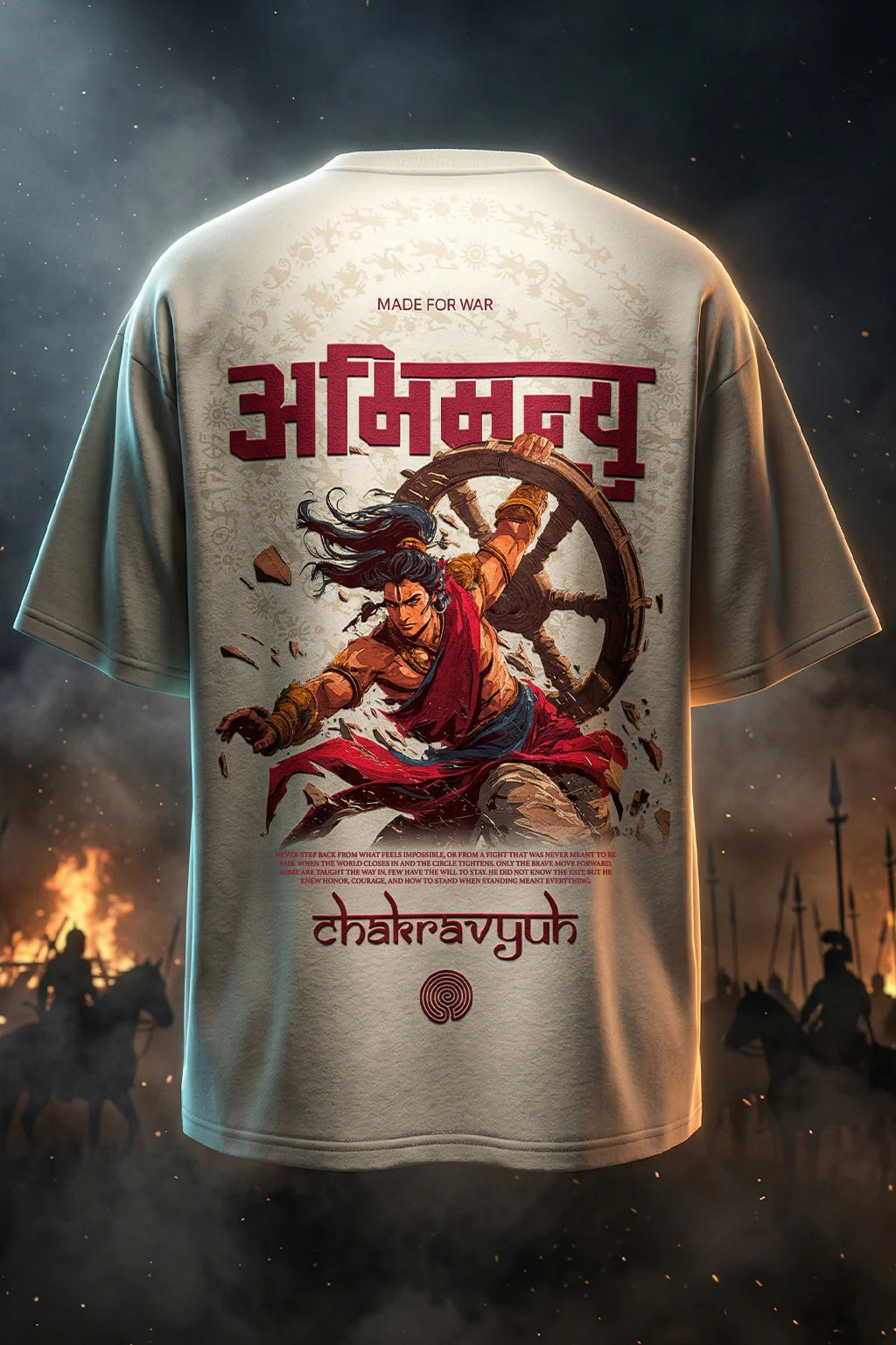 अभिमन्यु Swanwhite Printed Exclusive T-shirt Epic Collection