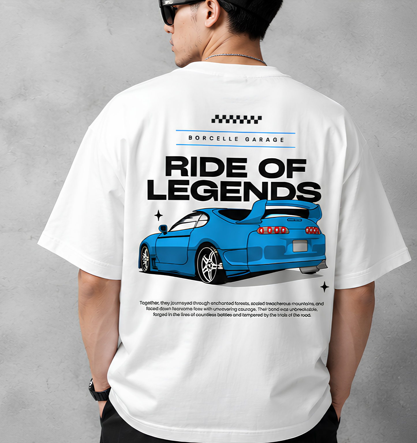 Ride of Legends JDM Car Graphic T-Shirt – Japanese Sports Car Oversized Streetwear Tee | Unisex Racing ShirtUnisex Basic T-Shirt