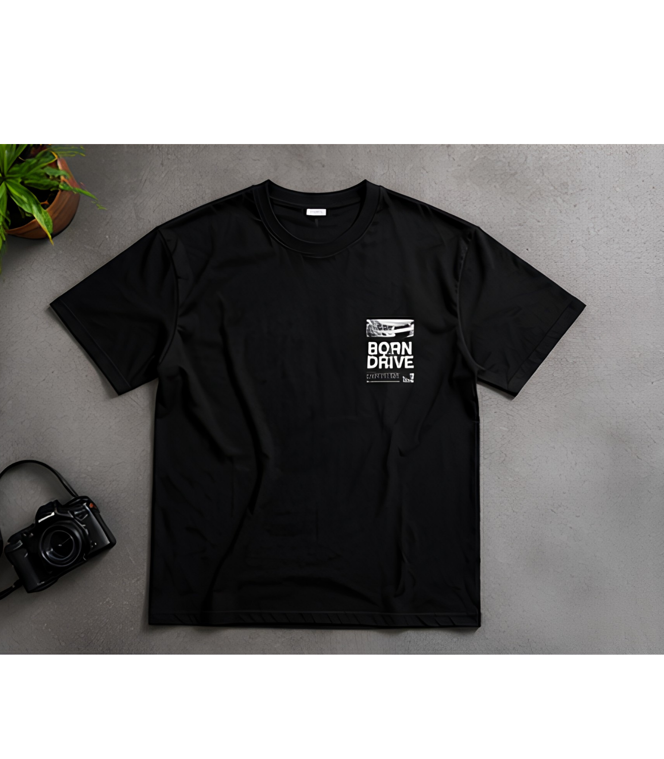 Born Drive Oversized Black Graphic T-Shirt | Streetwear T-Shirt