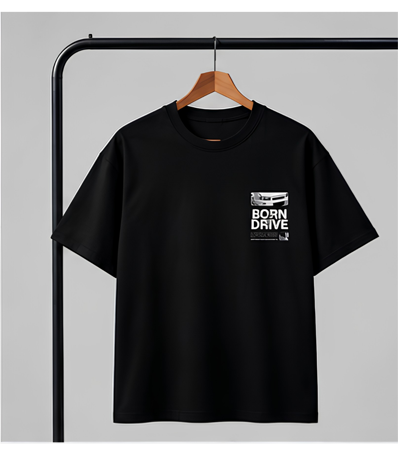 Born Drive Oversized Black Graphic T-Shirt | Streetwear T-Shirt